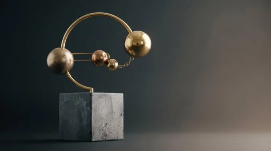 Equilibrio visual entre crecimiento y estabilidad en inversión diversificada