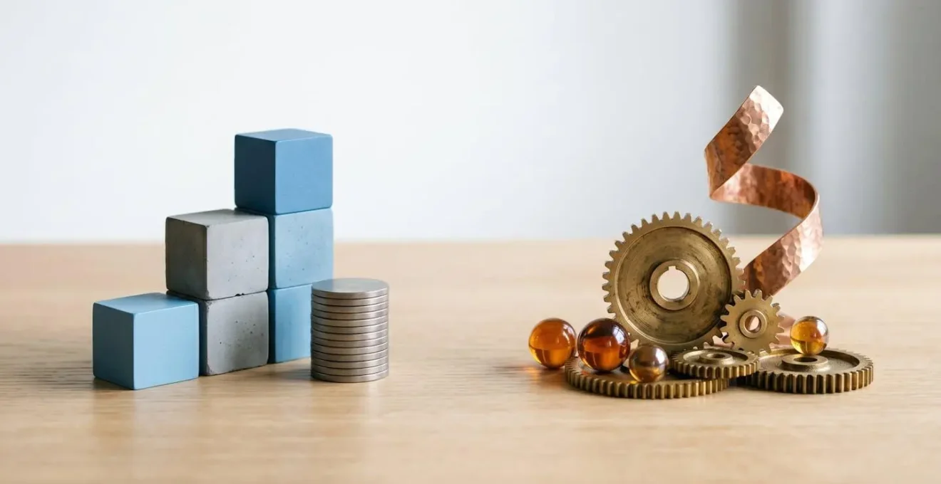 Profesional financiero analizando estrategias de inversión en un entorno minimalista y editorial